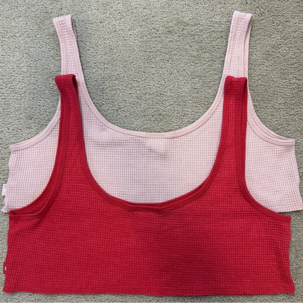 TNA Ribbed Tank Tops - Pink and Red - Picture 11 of 11
